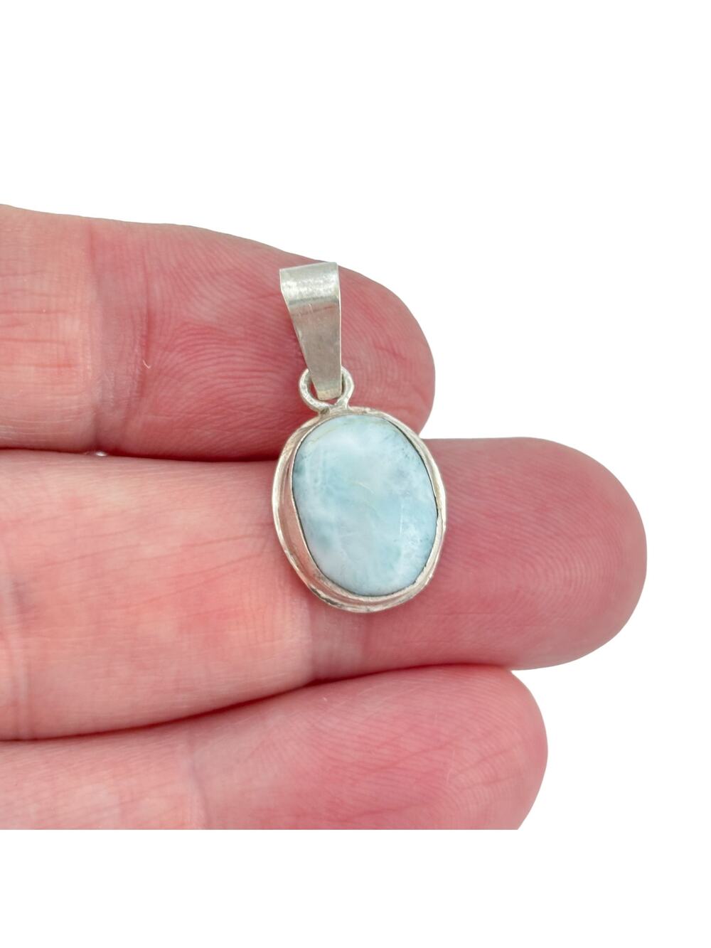 Vintage Sterling Silver 925 Larimar Pendant